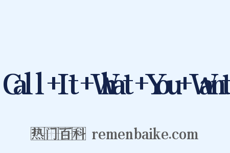 Call+It+What+You+Want是什么意思的图片